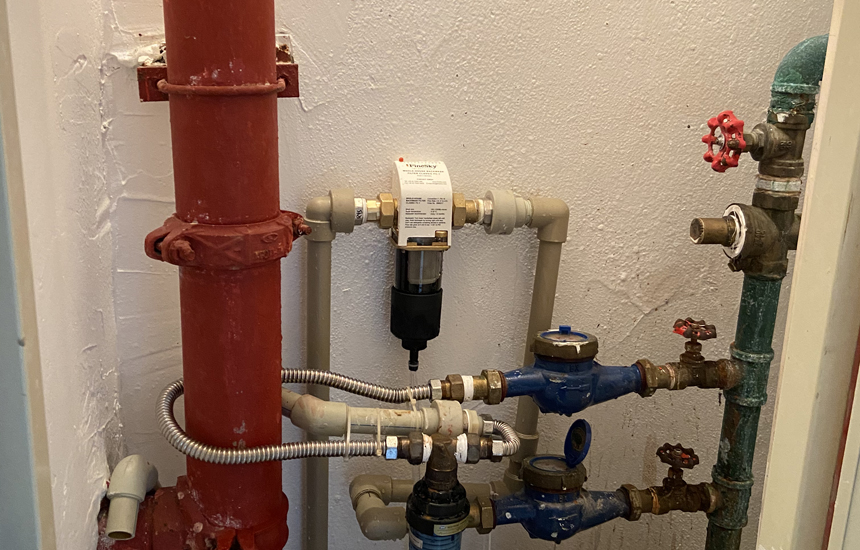 上海黃埔區客戶安裝超濾凈水器+前置過濾器